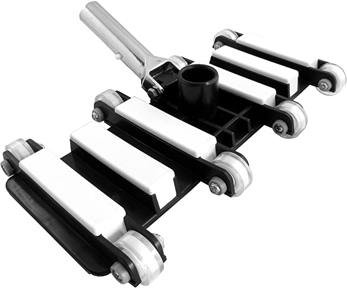 Flexible vacuum head stainless steel handles - 8 wheels